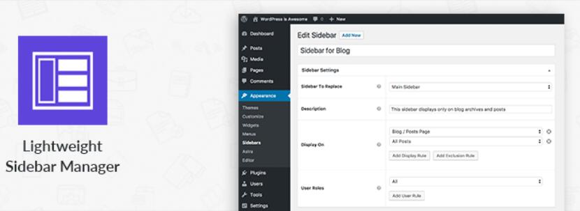 WordPress添加动态侧边栏之Lightweight Sidebar Manager插件