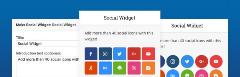 WordPress添加社交图标小工具插件 Meks Smart Social Widget