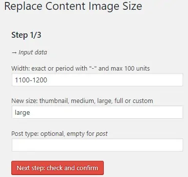 Replace Content Image Size