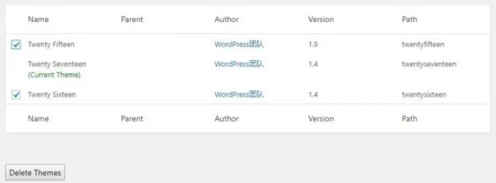 WordPress批量删除主题插件 Delete Multiple Themes